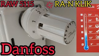 Wymiana Głowicy Termostatycznej Danfoss RAW 5115 RAN RAW RAG RAK RANCX [upl. by Winograd]