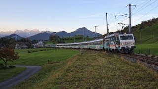 SOB Re 456 mit VoralpenExpress und Re 446 als Schublok [upl. by Psyche]