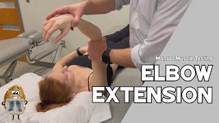 MMT Elbow Extension Manual Muscle Test [upl. by Eirahcaz506]