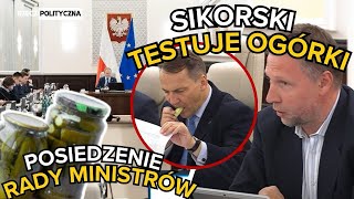 WIELKI TEST OGÓRKÓW MINISTRA SIKORSKIEGO Posiedzenie rady ministrów [upl. by Cherry54]