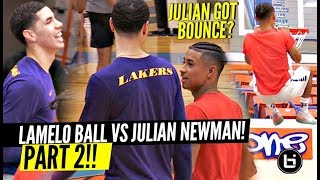 LaMelo Ball vs Julian Newman PART 2 Melo TALKIN NON STOP TRASH Julian DUNKING [upl. by Scully]