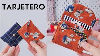 🎁 Cómo hacer un TARJETERO o CARTERA de tela paso a paso  CARTERAS DE TELA [upl. by Jeraldine]