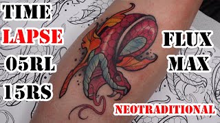 NeoTraditional Snake Tattoo l Time Lapse l [upl. by Neenaj]