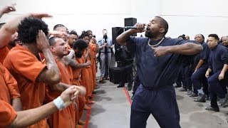 Kanye West performs in Houston jail with his Sunday Service choir [upl. by Arrad63]