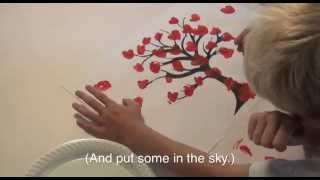 How to Make a thumb print heart tree artwork [upl. by Anav]