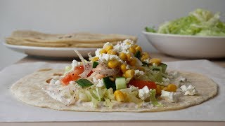 Salat Dürüm Selber Machen Rezept  Simple Salad Wraps Recipe  ENG SUBS [upl. by Annahsar]