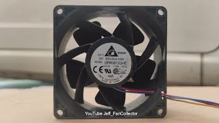 DELTA Fan QFR0812UHE 12V 170A 9200rpm 4wire 8038 DBB Made In China [upl. by Coe]