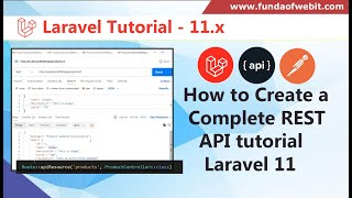 Laravel 11 rest api tutorial  How to make rest API in Laravel 11  Laravel 11 API CRUD from Scratch [upl. by Kerat]