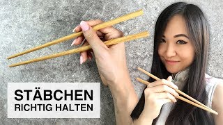 Mit Stäbchen essen  Essstäbchen richtig halten [upl. by Hanover]