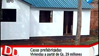 Ofrecen casas prefabricadas desde Gs 29 millones 031215 [upl. by Paske]