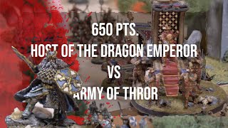 Host of the dragon emperor VS Army of Thror  Middle Earth SBG Battle Report [upl. by Angeline822]