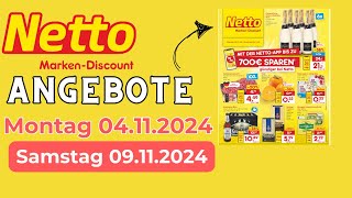 NETTO Prospekt  Angebote ab 04 NOVEMBER 2024  ORIGINAL KATALOG [upl. by Aietal]