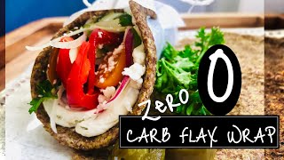 ZERO Carb Flaxseed wrap flatbread wrap tortilla Wrap ketoVeganPaleo [upl. by Meuse139]