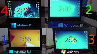 Windows 11 vs windows 10 vs windows 81 vs windows 7 speed test [upl. by Stacy]