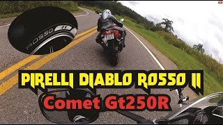 Comet Gt250R Pneu Diablo Rosso II  Curva Demais [upl. by Eat182]