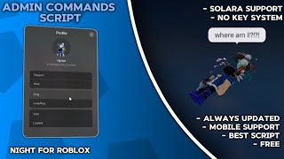 NEW Roblox Admin Command Script  BEST FE UNIVERSA  Pastebin  Solara Support  Mobile Support 2024 [upl. by Aliemaj]