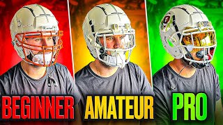 3 Levels of Football Helmets  BEGINNER to PRO Build [upl. by Banna]