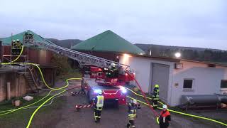 Brand einer Biogasanlage bei Mohrenhausen [upl. by Gabrielson]