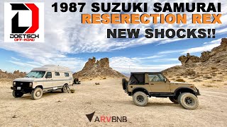 Suzuki Samurai Rex Gets New Doetsch Tech Shocks [upl. by Zzaj]