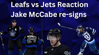 Leafs vs Jets Reaction and Jake McCabe Resigns [upl. by Svoboda216]