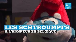 Les Schtroumpfs à lhonneur en Belgique [upl. by Sapphira]