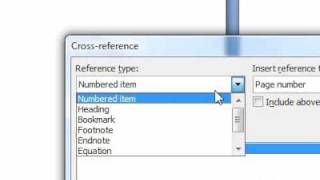 How to insert Cross References in Word 2007 [upl. by Popper465]