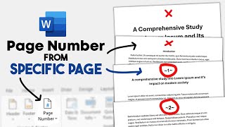 How to add Page Numbers in Word from a Specific Page 2024  Step by Step [upl. by Amiarom]