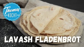 Fladenbrot in der Pfanne einfach selber machen  Lavash [upl. by Verlie757]