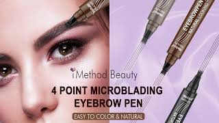 4 Point Microblading Eyebrow Pen NaturalLooking Waterproof LongLasting  iMethod Beauty [upl. by Hilton967]