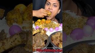 Eating Eggs Curry Nutri Curry Kaleji asmrsounds mukbang food shortsvideo [upl. by Ahsatam421]