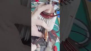 Motor rotor copper coil winding process [upl. by Nylesoj889]