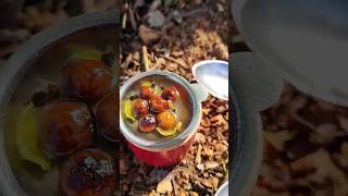 Miniature cookingWheat flour Gulaab Jamun sweets snacks outdoorcooking tasty kidsfavourite [upl. by Aerdnaek]