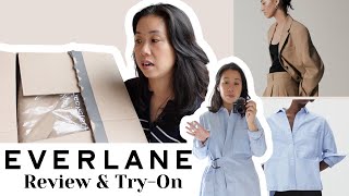 EVERLANE REVIEW amp TRYON HAUL  Smart Casual Workwear Wardrobe Essentials [upl. by Aserej167]