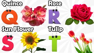 Flowers Alphabet Song  Flowers ABC Song  A to Z Flowers Names  Phonics for Kids [upl. by Acisej]