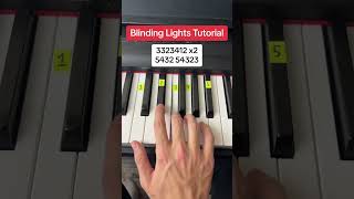 Blinding Lights Easy Piano Tutorial [upl. by Kesley]