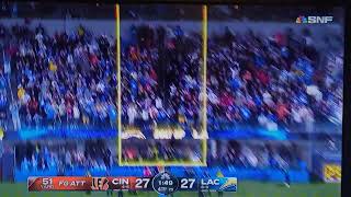 Bengals McPherson Missed Field Goal against Chargers [upl. by Ameluz]