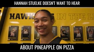 Hannah Stuelke Says No Pineapple On Pizza hawkeyes [upl. by Nyrtak760]