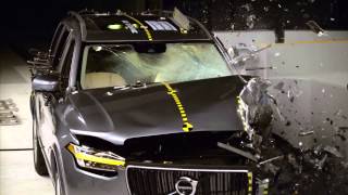 IIHS  2016 Volvo XC90  small overlap crash test  GOOD EVALUATION [upl. by Ellennahs]