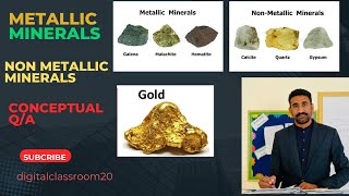 Metallic and NonMetallic Minerals  Differences Between Metallic and NonMetallic Minerals [upl. by Eneleahcim]