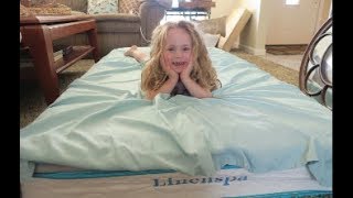 LinenSpa 8quot Spring amp Foam Mattress REVIEW  NATALIES NEW TWIN BED  beingmommywithstyle [upl. by Annekim]