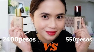 550pesos VS 2400pesos FOUNDATION LOreal Infallible vs Estee Double Wear  Anna Cay ♥ [upl. by Mumford]