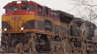 KCS 4119 Leads 249 through Bensenville IL [upl. by Januarius]