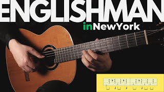 Englishman in New York ★ STING ★ Fingerstyle Arrangement  TAB [upl. by Heywood]