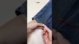 How to turn bootcut jeans into straight leg [upl. by Karlen]