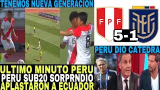 LO APLASTAMOS PERU SUB20 GOLEO A ECUADOR QUE PARTIDAZO DE LOS MUCHACHOS PERUANOS QUE NIVEL TIENEN [upl. by Yxor]