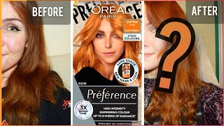 Dying my hair Copper again  LOréal Preference Copper 7432 Santa Monica [upl. by Yzus713]