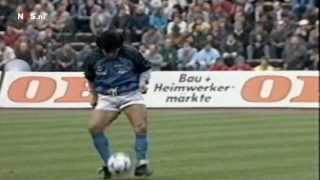 Diego Maradona Warm Up Semi final UEFA Cup 1989 [upl. by Pouncey]