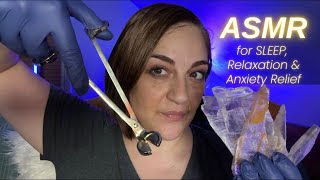 ASMR 🌙 PLUCKING Tweezing Snipping away STRESS  intense TINGLES gum chewing whispers [upl. by Mode]