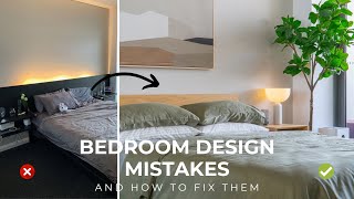 12 Common Bedroom Design Mistakes amp How To Fix Them [upl. by Ahsikad]