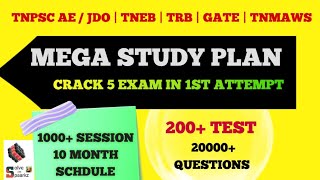 10 MONTHS MEGA STUDY PLAN  TNPSC CTSE AE  TNMAWS AE  TNPSC JDO  GATE EXAM  JDO EXAM PREPARATION [upl. by Yenal]